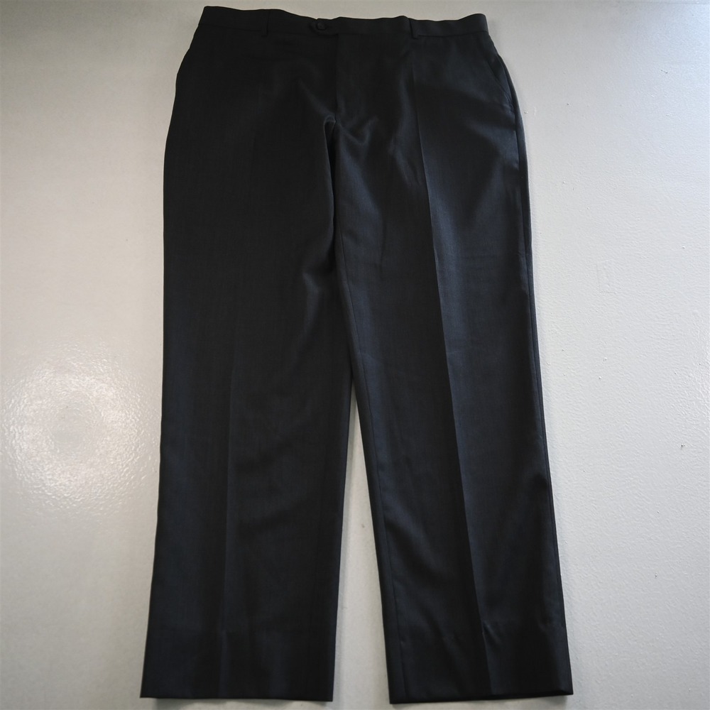 Joseph Abboud 38x32 Gray 100% Wool Flat Front Straight Mens Pants